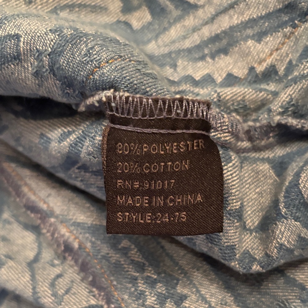 Solitaire Denim Blue Paisley Blazer - Picture 8 of 8